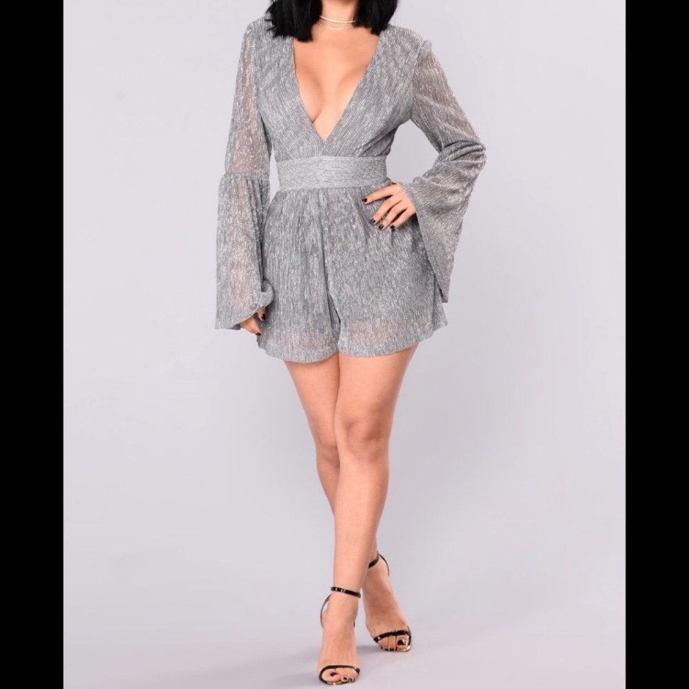 Silver Sparkle Romper! Perfect for NYE